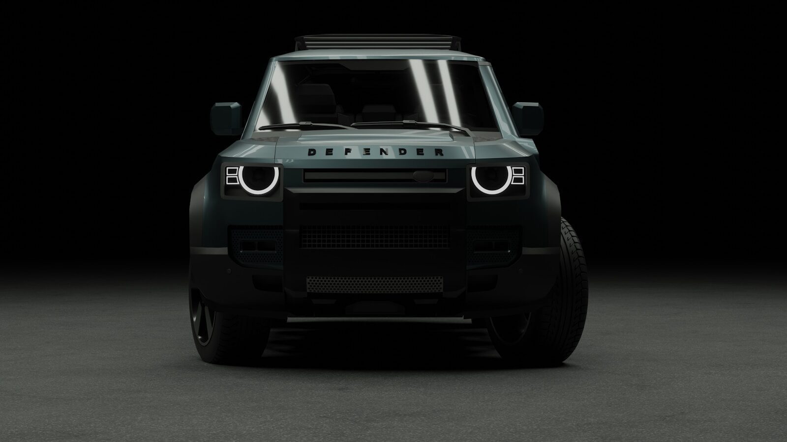 A black and white photo of a car in the dark