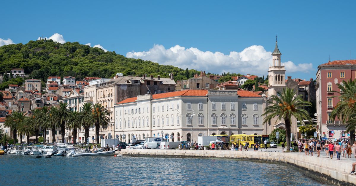 Explore the vibrant waterfront and stunning architecture of Split, Croatia on a sunny day.