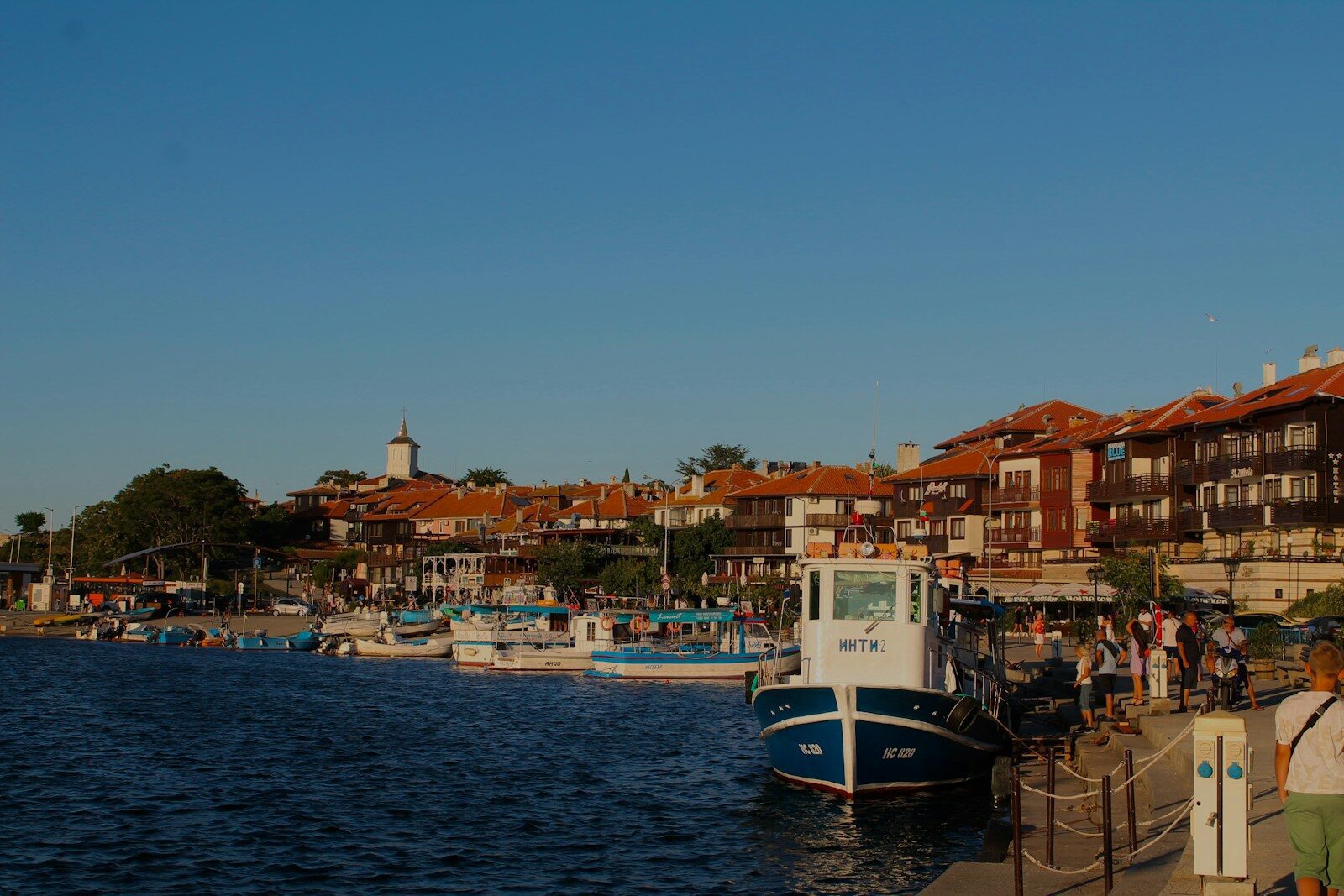 A body of water with a bunch of boats in it